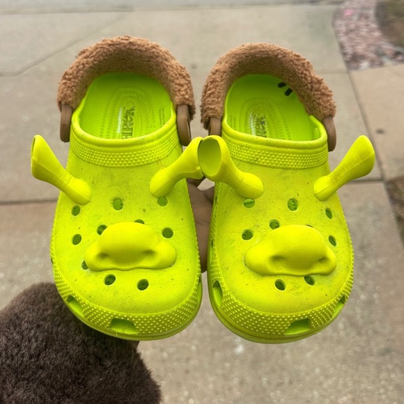 Crocs Classic Dreamworks Shrek Clogs Big Kids Size J4 Slime Green Shoes - Picture 6 of 12